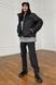 Демісезонна коротка чорна куртка Сія, 42-44