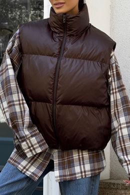 Жилет Хат біопух шоколад Jadone Fashion