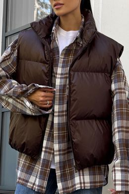 Жилет Хат біопух шоколад Jadone Fashion