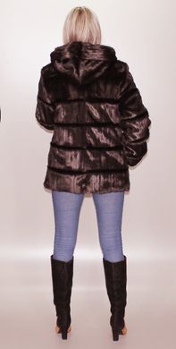 Женская искусственная коричневая шубка под норку F-224-51 Murenna Furs
