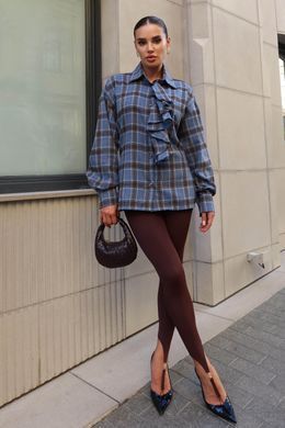 Клетчатая рубашка Сьют голубая Jadone Fashion