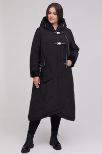 Демісезонне довге жіноче пальто Ліна чорне Riches
