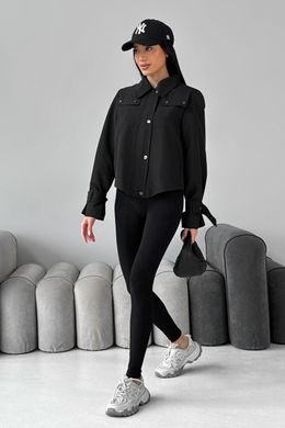 Чорна коротка куртка Зарін Jadone Fashion