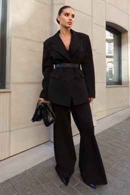 Черный пиджак без застежки Киот Jadone Fashion