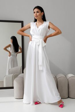 Вечернее шелковое белое платье в пол Jadone Fashion