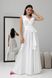 Вечернее шелковое белое платье в пол, 42-44