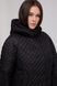 Демісезонне жіноче стьобане чорне пальто Сімона, 48