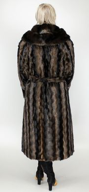 Шуба искусственная коричневая норка волна F30-31 Murenna Furs