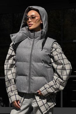 Сірий жилет Арк біопух Jadone Fashion