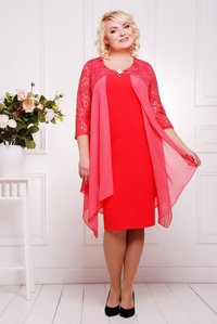 Нарядное женское красное платье Роза Lenida