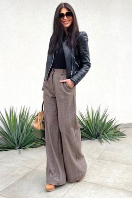 Коричневые брюки палаццо Фива Jadone Fashion