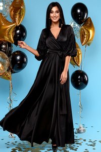 Длинное черное платье Luna Jadone Fashion