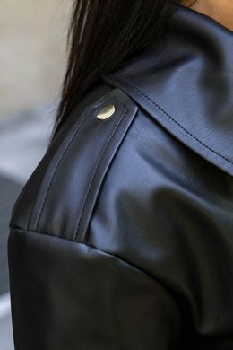 Чорна куртка косуха з екошкіри Мрія Jadone Fashion