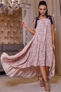 Персиковое платье-сарафан 3449 Seventeen