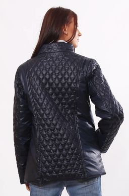 Женская темно-синяя демисезонная комбинированная куртка Murenna Murenna Furs