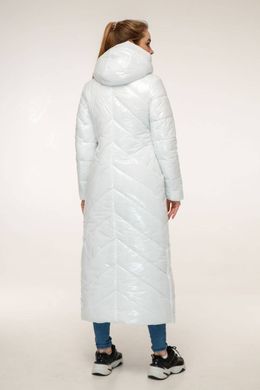 Зимнее женское белое пальто 1133 лак Favoritti