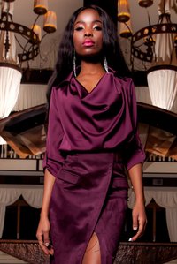 Блуза-туника Кантили марсала Jadone Fashion