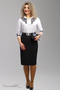 Офисная женская черная юбка 1992 Seventeen