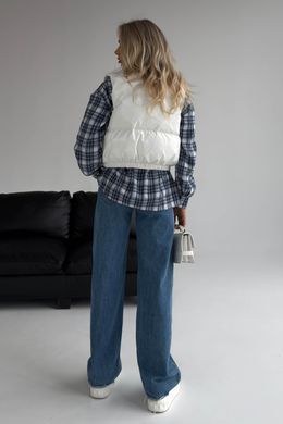 Короткий жилет Скай молочний Jadone Fashion