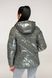 Лаковая оливковая куртка В-1266, 44