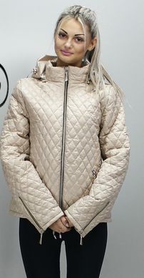 Бежевая демисезонная куртка ПС1 Murenna Furs