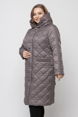 Демисезонное стеганое пальто 1060 мокко Riches