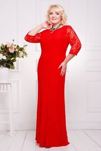 Вечернее длинное красное платье Бланка Lenida