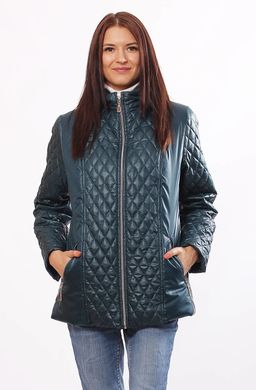 Женская бирюзовая демисезонная комбинированная куртка Murenna Murenna Furs