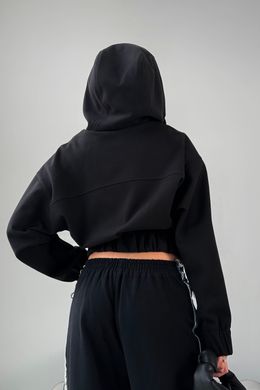 Черная короткая куртка бомбер Банни Jadone Fashion