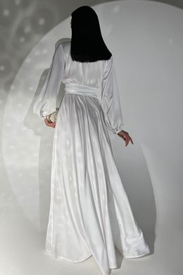 Шовкова біла вечірня довга сукня Шик Jadone Fashion