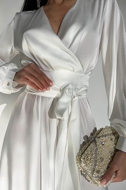 Шелковое белое вечернее платье в пол Шик Jadone Fashion