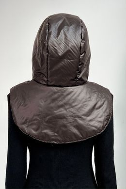 Зимовий капор з плащовки шоколадного кольору Jadone Fashion