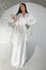 Шелковое белое вечернее платье в пол Шик, 42-44