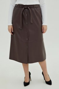 Женская коричневая юбка из экокожи Опиум All Posa