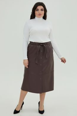 Женская коричневая юбка из экокожи Опиум All Posa