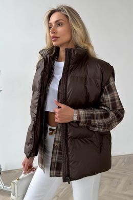 Жилет женский стеганый Айви шоколад Jadone Fashion